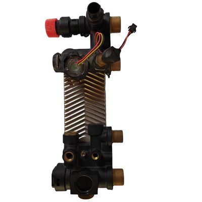 เครื่องเปลี่ยนจาน เครื่องทำน้ำร้อนแก๊ส Hydro Block Brazed Plate Heat Exchanger