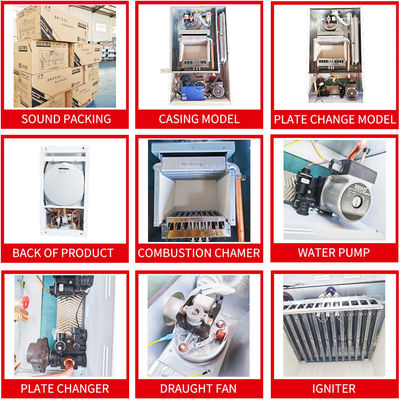 หม้อไอน้ำแบบแขวนผนังประสิทธิภาพสูง ISO14001 หม้อต้มน้ำ Lpg ประหยัดพลังงาน 20KW