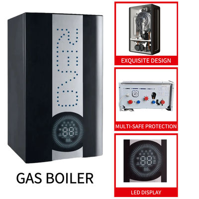 หม้อต้มไอน้ำแบบติดผนังแบบควบแน่นสีดำ เครื่องทำความร้อนและอาบน้ำแบบ Dual Function Heater