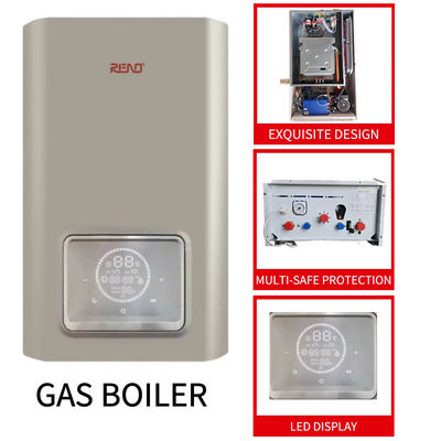 แบบปลอกเปลือกขาว ฮีตเตอร์อาบ 2 ฟังก์ชั่น หม้อต้มแก๊สติดผนัง 24Kw